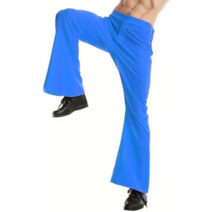 Blue Flare Pants - 70s Costume Disco Pants